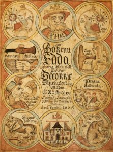 A page from Snorri Sturlusons Prose Edda